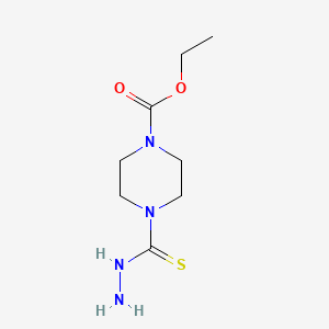 molecular formula C8H16N4O2S B14669680 Ethyl 4-(hydrazinecarbothioyl)piperazine-1-carboxylate CAS No. 42270-26-8