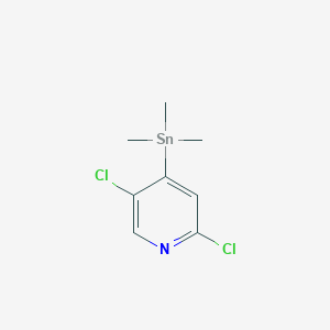 molecular formula C8H11Cl2NSn B1466973 2,5-二氯-4-(三甲基锡基)吡啶 CAS No. 1201787-84-9