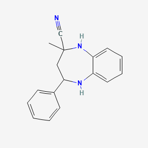 4-Methyl-2-phenyl-1,2,3,5-tetrahydro-1,5-benzodiazepine-4-carbonitrile