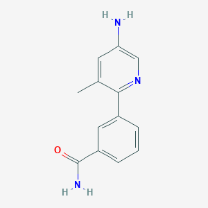 molecular formula C13H13N3O B1466977 3-(5-Amino-3-methylpyridin-2-yl)benzamide CAS No. 1119089-60-9