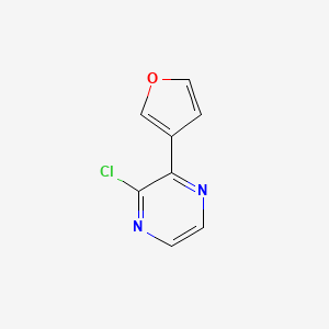 molecular formula C8H5ClN2O B1466994 2-Chloro-3-(furan-3-yl)pyrazine CAS No. 1481056-17-0