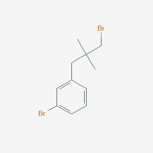 molecular formula C11H14Br2 B1467003 1-Bromo-3-(3-bromo-2,2-dimethylpropyl)benzene CAS No. 1493823-20-3