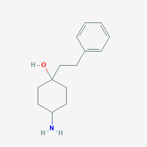 molecular formula C14H21NO B1467008 4-Amino-1-phenethylcyclohexanol CAS No. 1353502-76-7