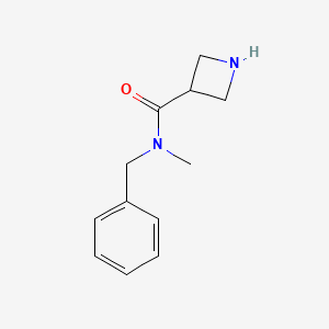 molecular formula C12H16N2O B1467010 N-benzyl-N-methylazetidine-3-carboxamide CAS No. 1522405-49-7