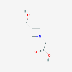 molecular formula C6H11NO3 B1467014 2-[3-(Hydroxymethyl)azetidin-1-yl]acetic acid CAS No. 1483481-46-4