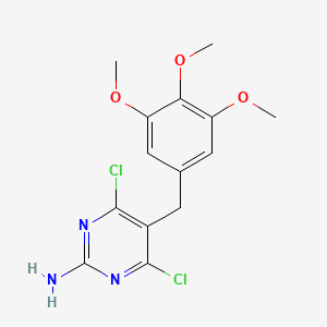 4,6-Dichloro-5-[(3,4,5-trimethoxyphenyl)methyl]pyrimidin-2-amine