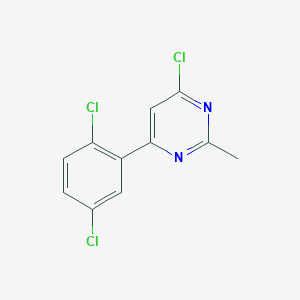 molecular formula C11H7Cl3N2 B1467017 4-Chloro-6-(2,5-dichlorophenyl)-2-methylpyrimidine CAS No. 1477703-40-4