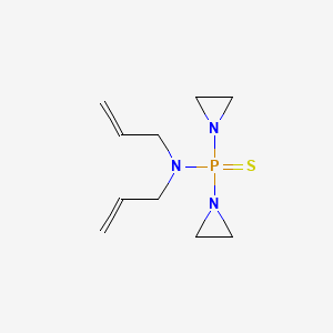 molecular formula C10H18N3PS B14670187 Phosphine sulfide, bis(1-aziridinyl)diallylamino- CAS No. 41657-29-8