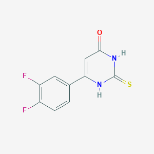 molecular formula C10H6F2N2OS B1467019 6-(3,4-difluorophenyl)-2-thioxo-2,3-dihydropyrimidin-4(1H)-one CAS No. 1495041-67-2