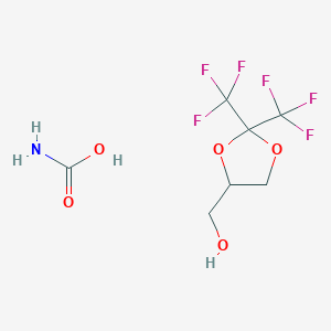 [2,2-Bis(trifluoromethyl)-1,3-dioxolan-4-yl]methanol;carbamic acid