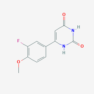 6-(3-fluoro-4-methoxyphenyl)pyrimidine-2,4(1H,3H)-dione
