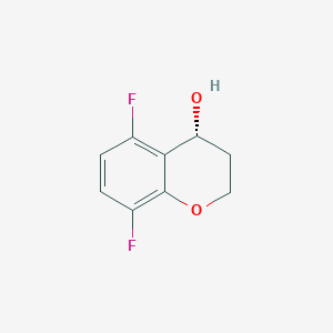 molecular formula C9H8F2O2 B1467021 (4R)-5,8-difluoro-3,4-dihydro-2H-1-benzopyran-4-ol CAS No. 1568200-77-0