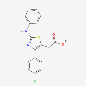 5-Thiazoleacetic acid, 4-(4-chlorophenyl)-2-(phenylamino)-