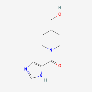 molecular formula C10H15N3O2 B1467023 (4-(hydroxymethyl)piperidin-1-yl)(1H-imidazol-5-yl)methanone CAS No. 1488310-45-7