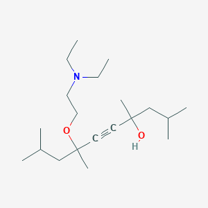 molecular formula C20H39NO2 B14670233 7-[2-(Diethylamino)ethoxy]-2,4,7,9-tetramethyldec-5-YN-4-OL CAS No. 38873-28-8