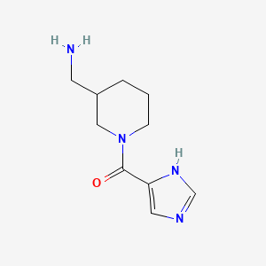 molecular formula C10H16N4O B1467027 (3-(aminomethyl)piperidin-1-yl)(1H-imidazol-5-yl)methanone CAS No. 1498600-97-7