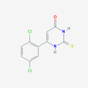 molecular formula C10H6Cl2N2OS B1467031 6-(2,5-二氯苯基)-2-硫代-2,3-二氢嘧啶-4(1H)-酮 CAS No. 1494280-80-6