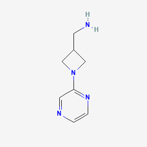 molecular formula C8H12N4 B1467034 (1-(Pyrazin-2-yl)azetidin-3-yl)methanamine CAS No. 1481246-00-7