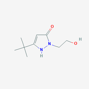 molecular formula C9H16N2O2 B1467035 3-(tert-butyl)-1-(2-hydroxyethyl)-1H-pyrazol-5-ol CAS No. 1566055-86-4