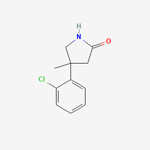 molecular formula C11H12ClNO B1467040 4-(2-Chlorophenyl)-4-methylpyrrolidin-2-one CAS No. 1482607-39-5