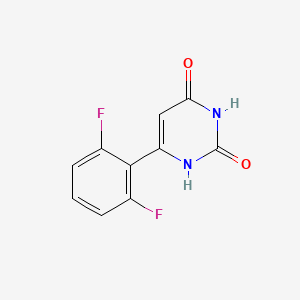 molecular formula C10H6F2N2O2 B1467042 6-(2,6-difluorophenyl)pyrimidine-2,4(1H,3H)-dione CAS No. 1484400-03-4