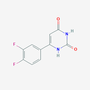molecular formula C10H6F2N2O2 B1467045 6-(3,4-difluorophenyl)pyrimidine-2,4(1H,3H)-dione CAS No. 1368410-95-0