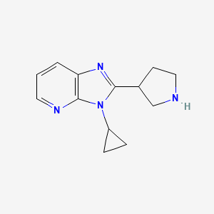molecular formula C13H16N4 B1467047 3-环丙基-2-(吡咯烷-3-基)-3H-咪唑并[4,5-b]吡啶 CAS No. 1490077-44-5