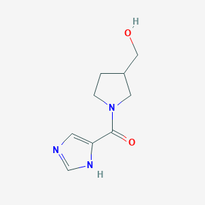 molecular formula C9H13N3O2 B1467051 (3-(hydroxymethyl)pyrrolidin-1-yl)(1H-imidazol-5-yl)methanone CAS No. 1484733-07-4