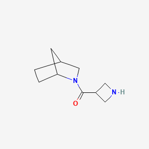 molecular formula C10H16N2O B1467056 2-(Azetidine-3-carbonyl)-2-azabicyclo[2.2.1]heptane CAS No. 1495209-76-1