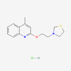 Thiazolidine, 3-(2-(4-methyl-2-quinolyloxy)ethyl)-, hydrochloride