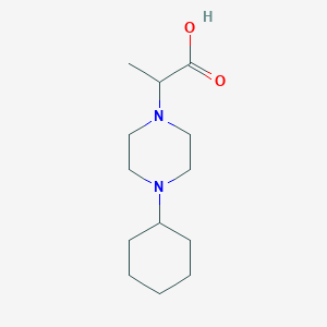 molecular formula C13H24N2O2 B1467058 2-(4-Cyclohexylpiperazin-1-yl)propanoic acid CAS No. 1457398-59-2