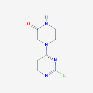 molecular formula C8H9ClN4O B1467061 4-(2-Chloropyrimidin-4-yl)piperazin-2-one CAS No. 749900-83-2