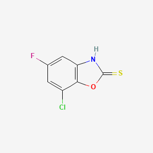 molecular formula C7H3ClFNOS B1467062 7-氯-5-氟-1,3-苯并恶唑-2-硫醇 CAS No. 1249781-75-6