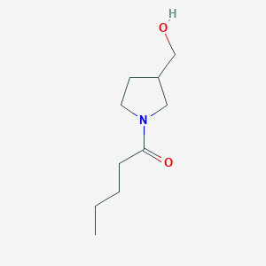 molecular formula C10H19NO2 B1467063 1-(3-(Hydroxymethyl)pyrrolidin-1-yl)pentan-1-one CAS No. 1250517-57-7