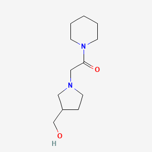 molecular formula C12H22N2O2 B1467064 2-[3-(Hydroxymethyl)pyrrolidin-1-yl]-1-(piperidin-1-yl)ethan-1-one CAS No. 1249449-66-8