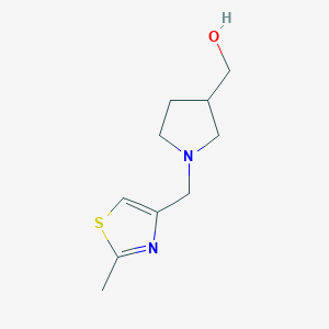 molecular formula C10H16N2OS B1467066 (1-((2-Methylthiazol-4-yl)methyl)pyrrolidin-3-yl)methanol CAS No. 1248781-20-5
