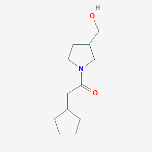 molecular formula C12H21NO2 B1467076 2-环戊基-1-(3-(羟甲基)吡咯烷-1-基)乙烷-1-酮 CAS No. 1250314-15-8