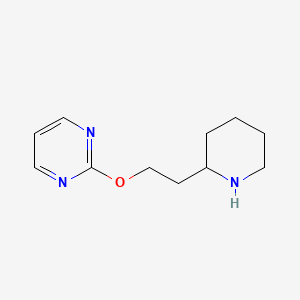 molecular formula C11H17N3O B1467079 2-(2-Piperidin-2-ylethoxy)pyrimidine CAS No. 1248746-24-8