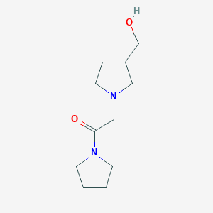 molecular formula C11H20N2O2 B1467087 2-[3-(Hydroxymethyl)pyrrolidin-1-yl]-1-(pyrrolidin-1-yl)ethan-1-one CAS No. 1251159-63-3