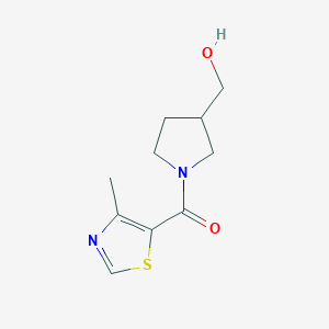 molecular formula C10H14N2O2S B1467089 [1-(4-Methyl-1,3-thiazole-5-carbonyl)pyrrolidin-3-yl]methanol CAS No. 1248271-52-4