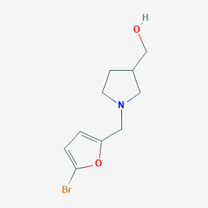 molecular formula C10H14BrNO2 B1467091 {1-[(5-Bromofuran-2-yl)methyl]pyrrolidin-3-yl}methanol CAS No. 1248795-68-7