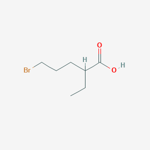 molecular formula C7H13BrO2 B14670913 5-Bromo-2-ethylpentanoic acid CAS No. 42997-96-6