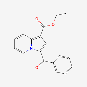 1-Indolizinecarboxylic acid, 3-benzoyl-, ethyl ester