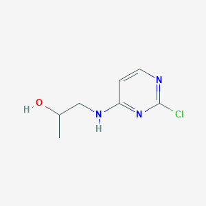 molecular formula C7H10ClN3O B1467095 1-[(2-氯嘧啶-4-基)氨基]丙-2-醇 CAS No. 1247819-06-2