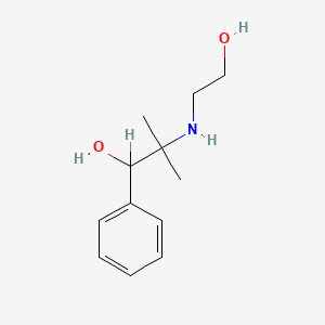 molecular formula C12H19NO2 B14670953 alpha-(1-((2-Hydroxyethyl)amino)-1-methylethyl)benzyl alcohol CAS No. 36981-89-2