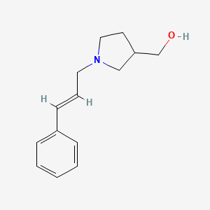 molecular formula C14H19NO B1467103 {1-[(2E)-3-phenylprop-2-en-1-yl]pyrrolidin-3-yl}methanol CAS No. 1251493-48-7