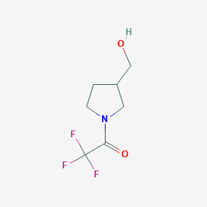 molecular formula C7H10F3NO2 B1467105 [1-(Trifluoroacetyl)pyrrolidin-3-yl]methanol CAS No. 915390-63-5