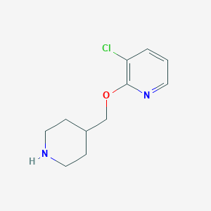 molecular formula C11H15ClN2O B1467108 3-Chloro-2-(piperidin-4-ylmethoxy)pyridine CAS No. 1250214-15-3