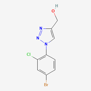 molecular formula C9H7BrClN3O B1467115 [1-(4-bromo-2-chlorophenyl)-1H-1,2,3-triazol-4-yl]methanol CAS No. 1247736-31-7