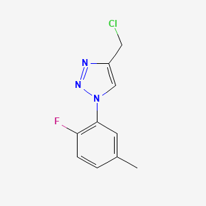 molecular formula C10H9ClFN3 B1467116 4-(chloromethyl)-1-(2-fluoro-5-methylphenyl)-1H-1,2,3-triazole CAS No. 1249265-26-6